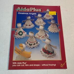vintage book cross stitch patterns Christmas Angels 3D Aida Plus EZ Crafts 4798